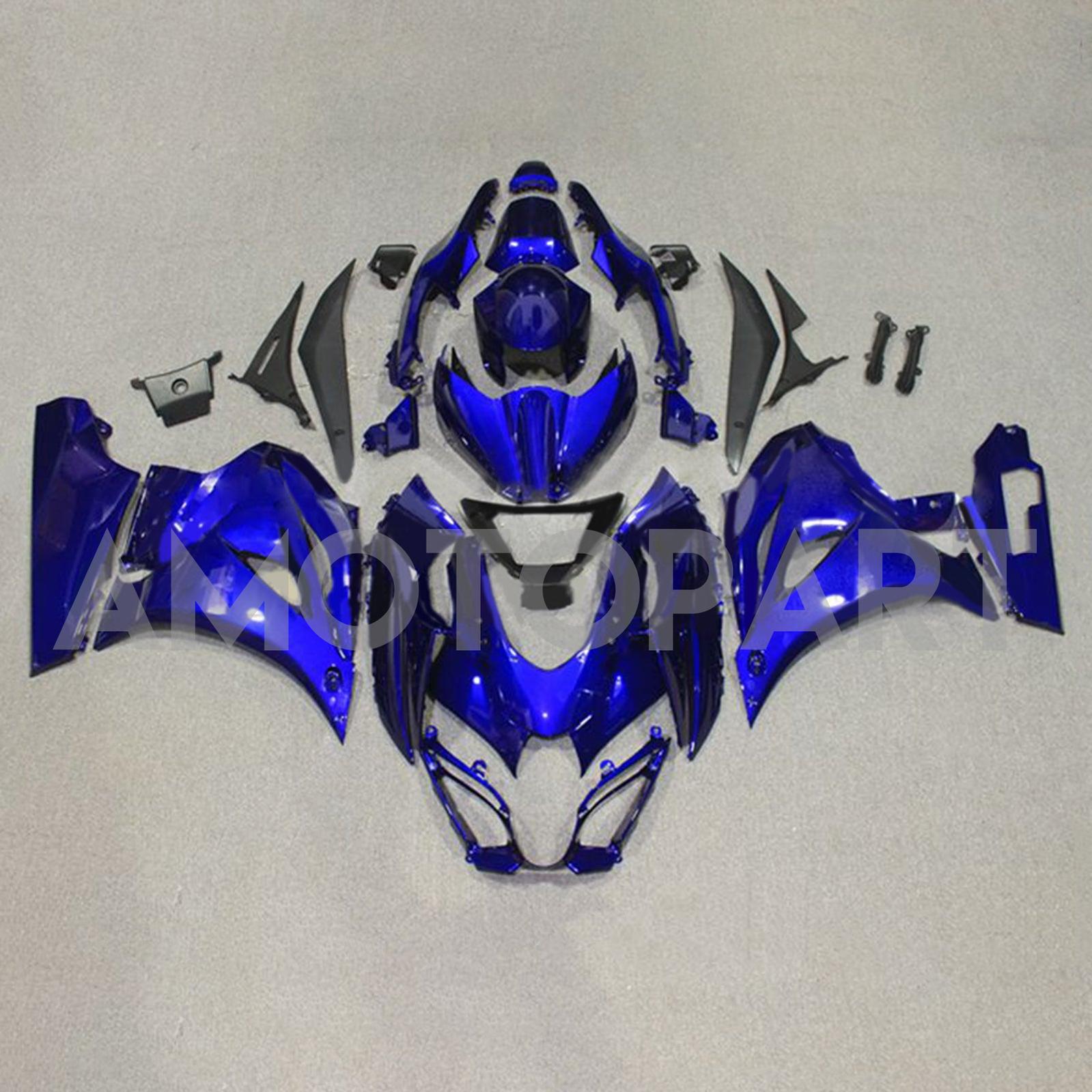 Amotopart 2017-2025 K17 GSXR1000 Suzuki Gloss Blue Fairing Kit