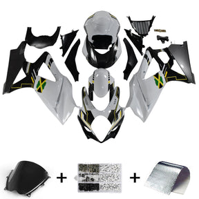 Amotopart 2007-2008 K7 GSXR1000 Suzuki White&Black Fairing Kit