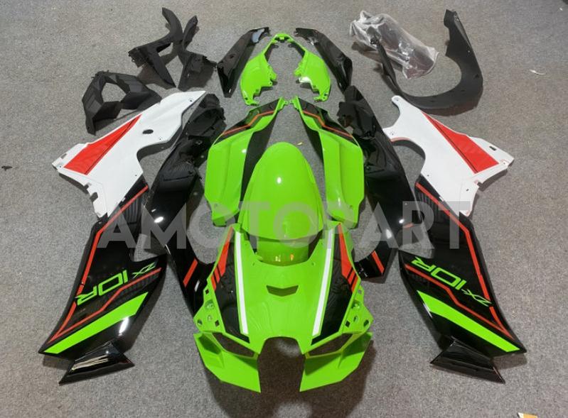 Amotopart 2021-2025 Kawasaki ZX 10RR ZX 10R Black White Green Red Fairing Kit
