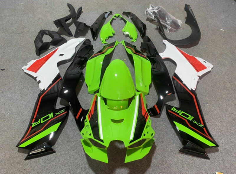 Amotopart 2021-2024 Kawasaki ZX 10RR ZX 10R Black White Green Red Fairing Kit