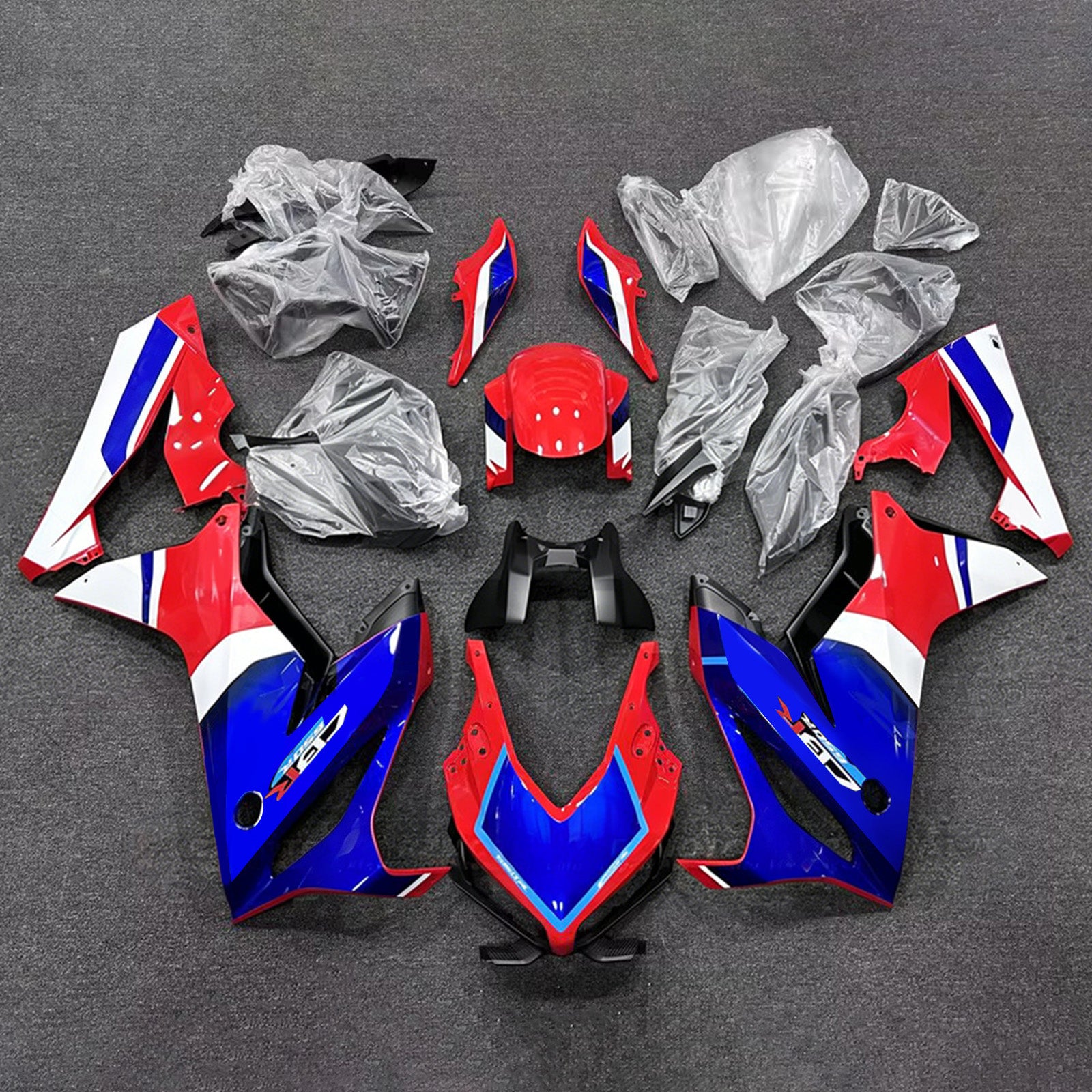 Amotopart 2019-2020 Honda CBR650R Red/Blue/White Fairing Kit