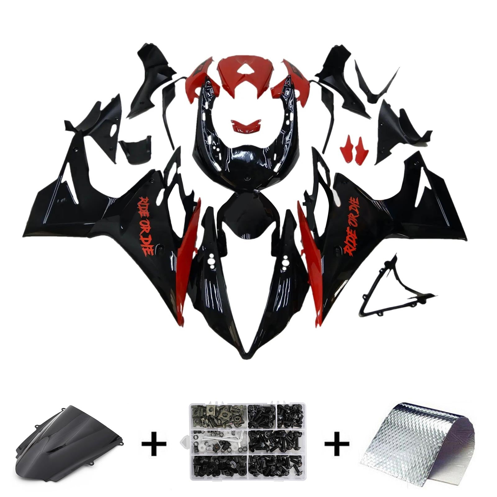 Amotopart Triumph Daytona 675 2013-2017 Red&Black Fairing Kit