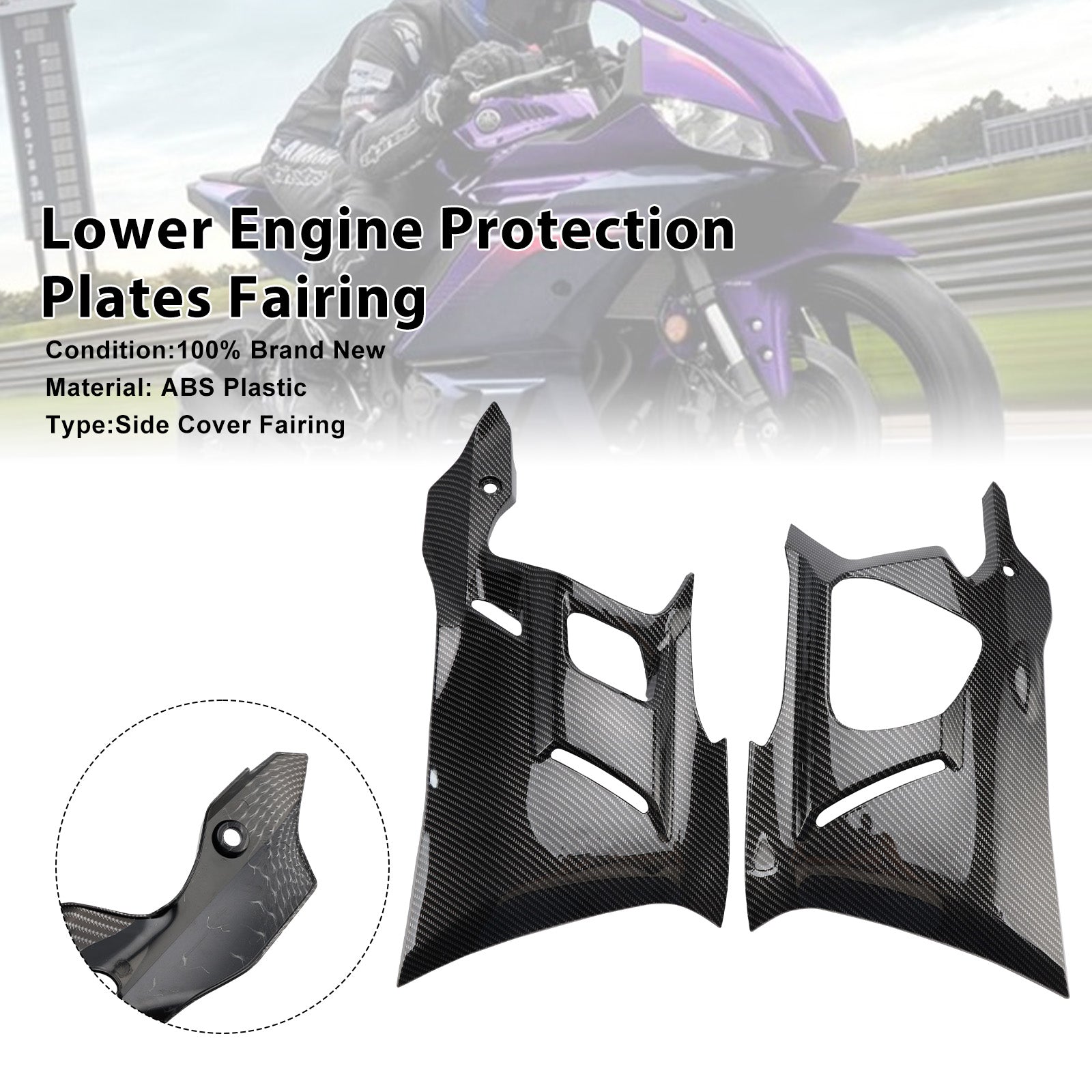 2025-2026 Yamaha YZF-R3 R25 Lower Belly Pan Panels Guard Fairing