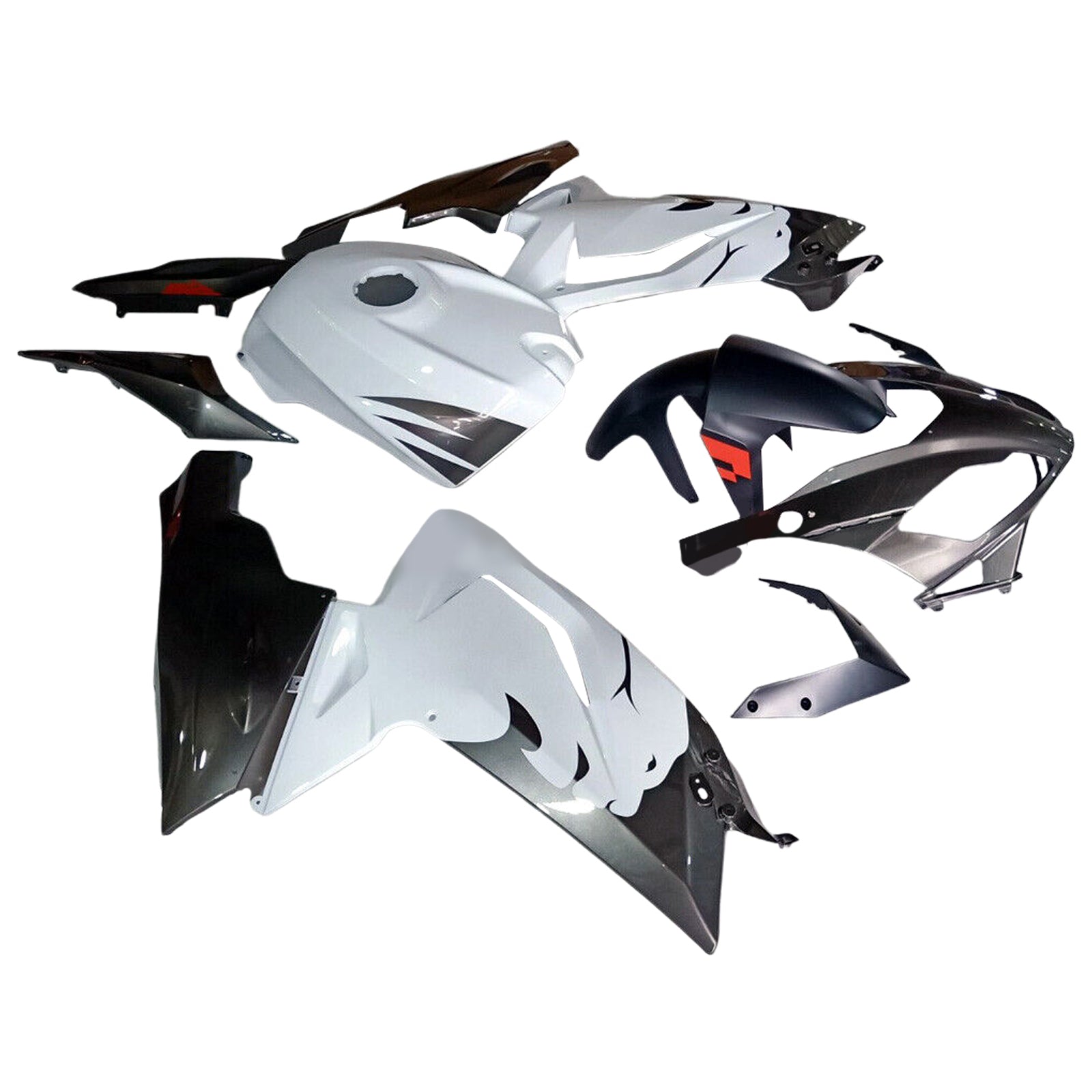 Amotopart 2006-2011 RS125 Aprilia Kit de carenado blanco y negro