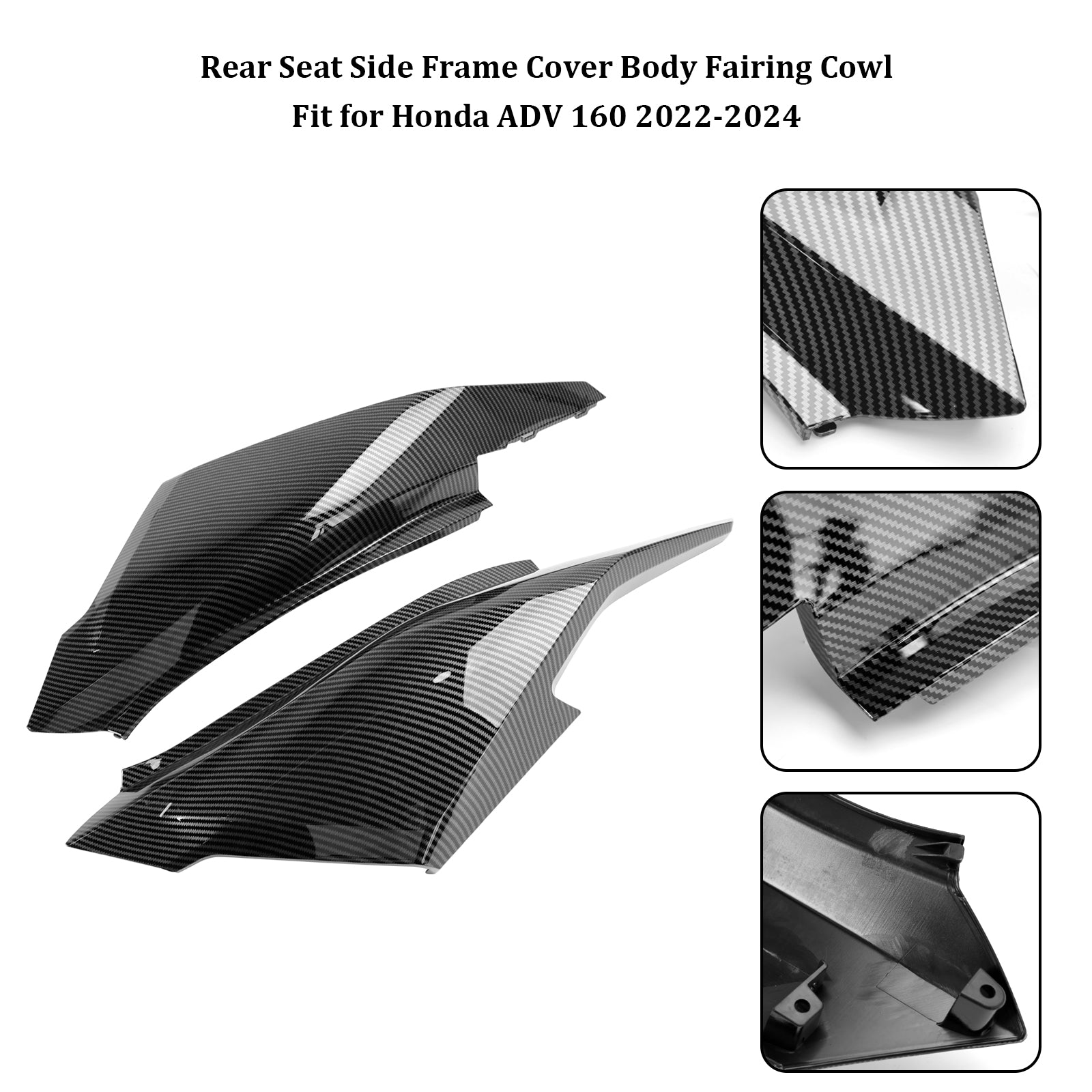 23-24 Honda ADV 160 Rear Seat Side Frame Cover Body Fairing Cowl