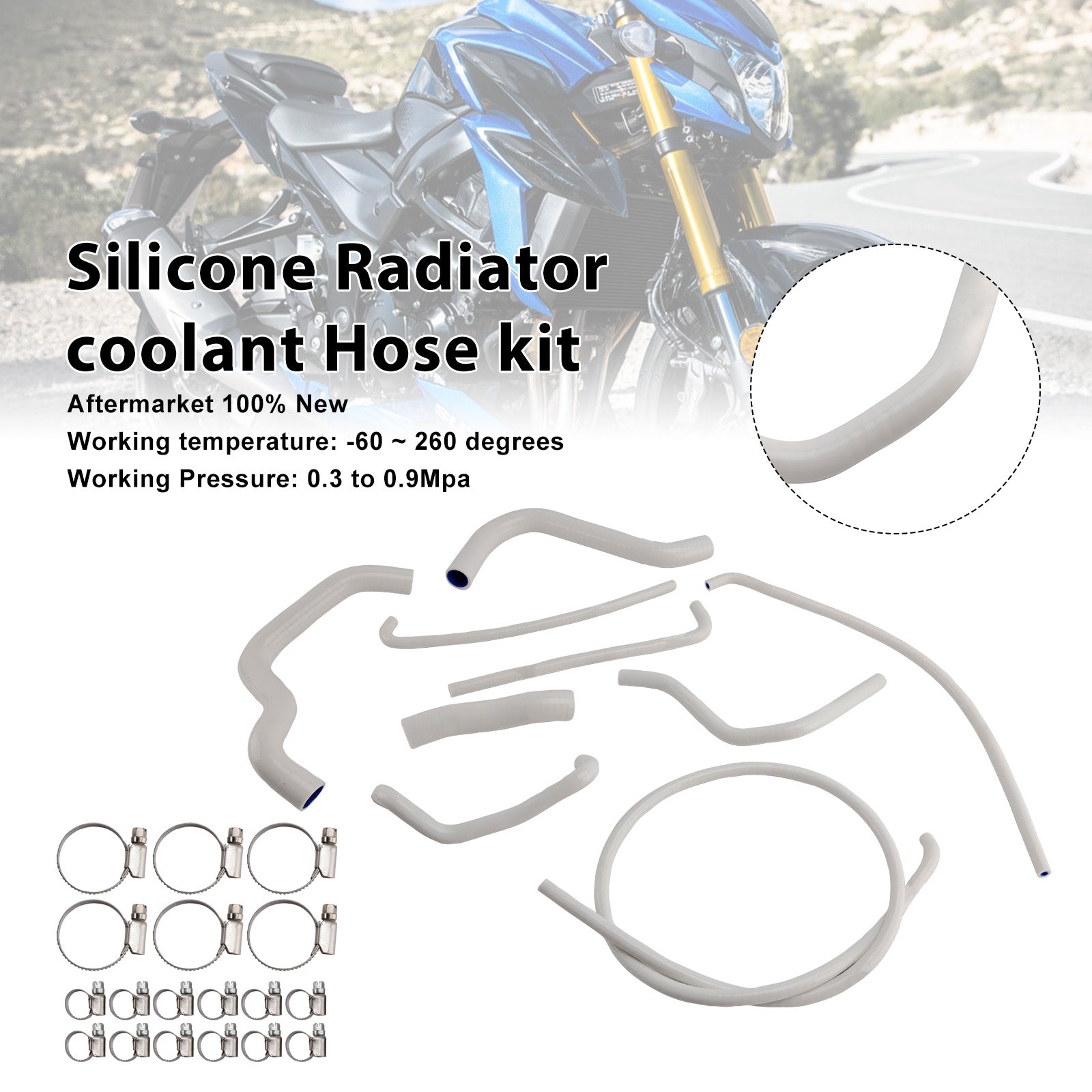 17-25 Suzuki GSX-S750 /Z 20 Silicone Radiator coolant Hose kit