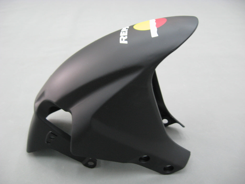 Amotopart 2005-2006 Honda CBR600RR Kit de carenado negro mate con logotipos rojos