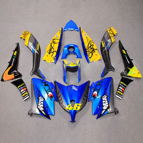 Amotopart 2012-2014 T-Max TMAX530 Yamaha Kit carena blu e giallo Cartoon
