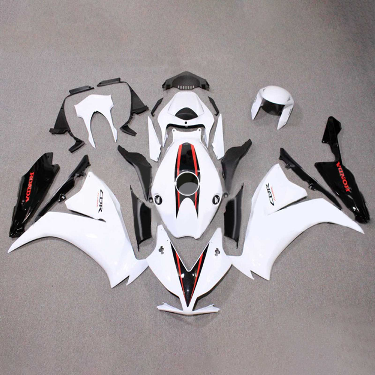 Amotopart 2012-2016 CBR1000RR Honda Kit de carenado blanco y rojo