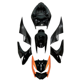 Amotopart Verkleidungssatz für Kawasaki Z1000, 2007–2009, Schwarz/Orange