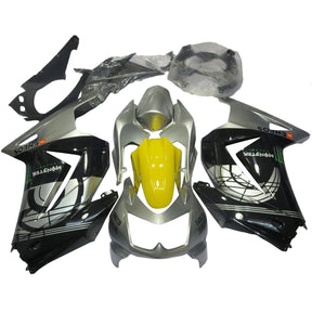 Amotopart 2008-2012 Kawasaki EX250 Ninja250R Black Gray Silver Yellow Fairing Kit