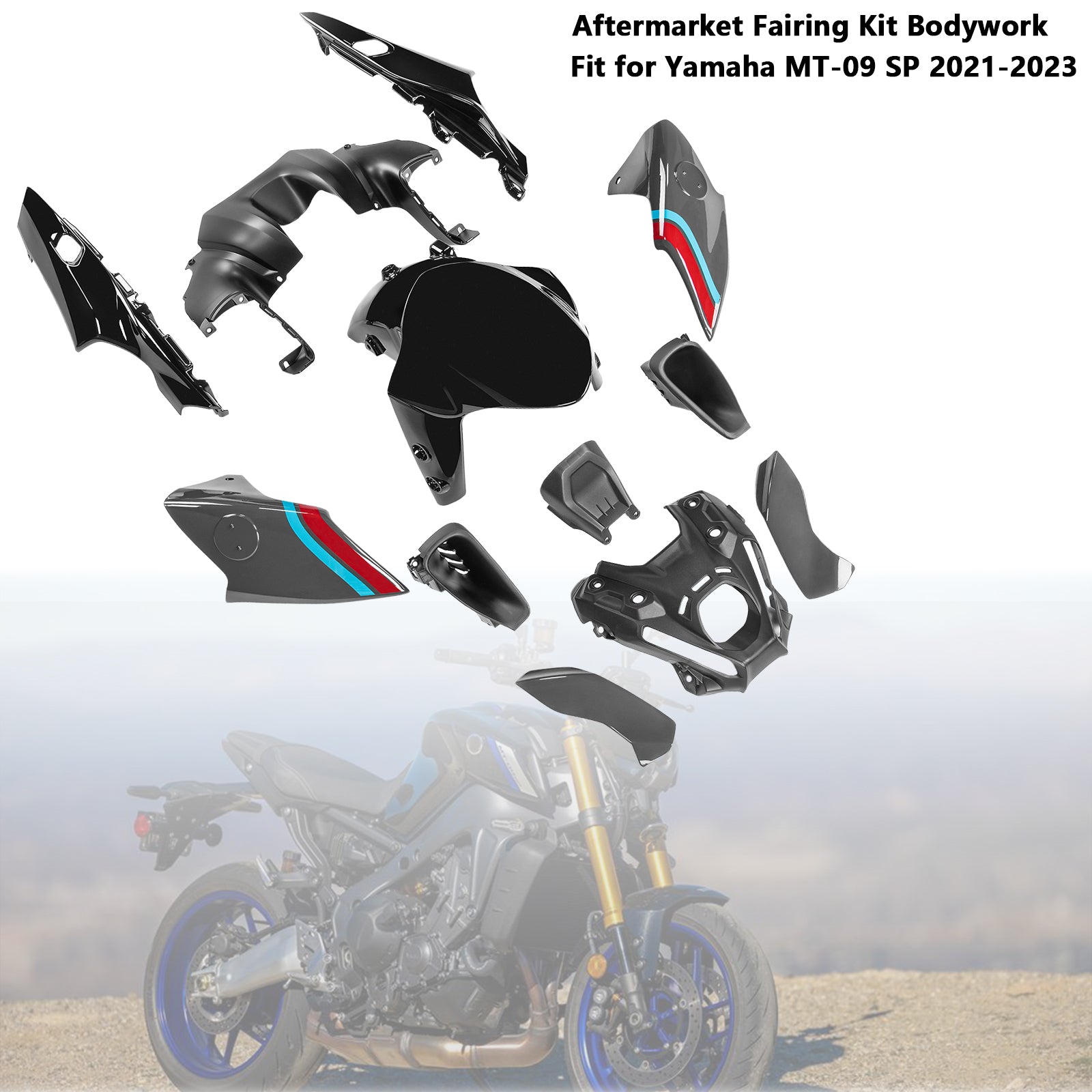 Amotopart 2021-2023 Yamaha MT 09 Fairing Kit