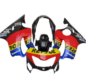 Amotopart 1999-2000 Honda  CBR600F4 Red Black Blue Yellow Fairing Kit