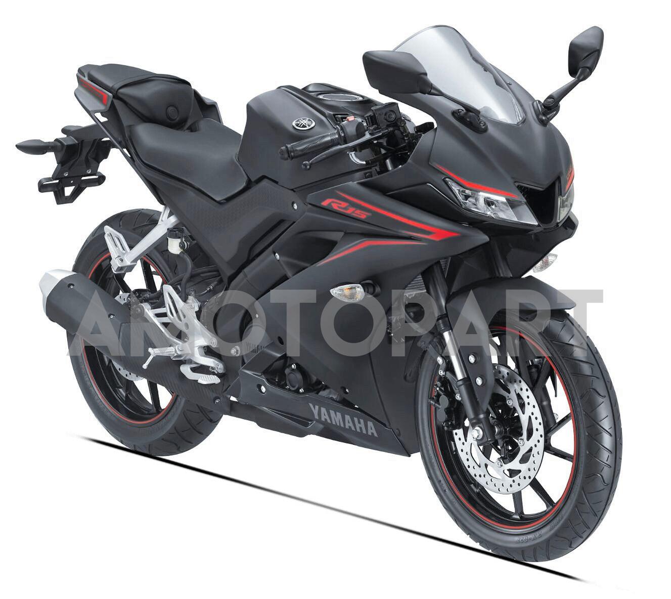 Amotopart 2018-2024 Yamaha YZF R15 Black Fairing Kit