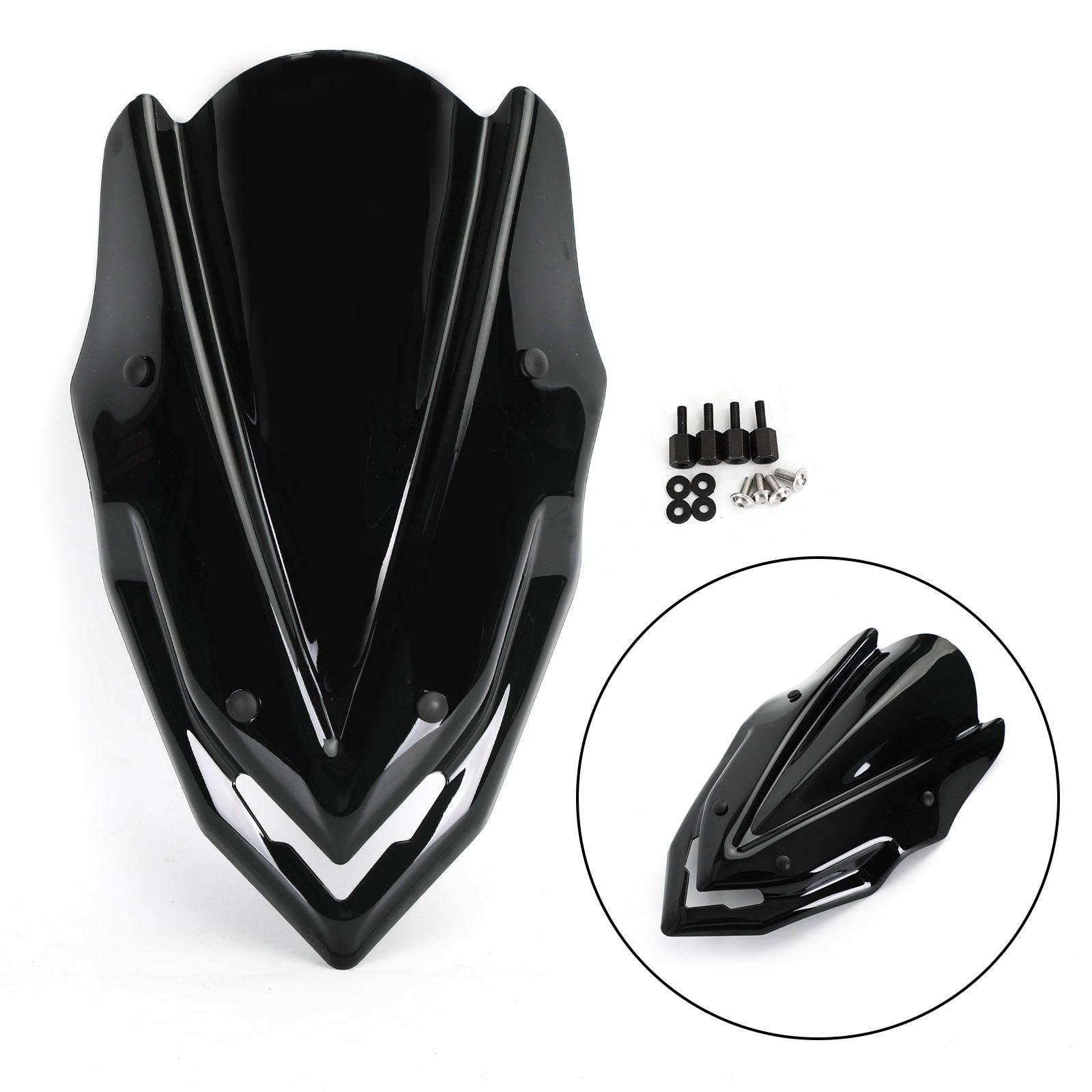 17-19 KAWASAKI Z900 Windshield Windscreen Wind Shield Protector Black