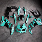 Amotopart 2019-2024 Ninja ZX-25R ZX-4R ZX-4RR Kawasaki Green Mix Blue Fairing Kit