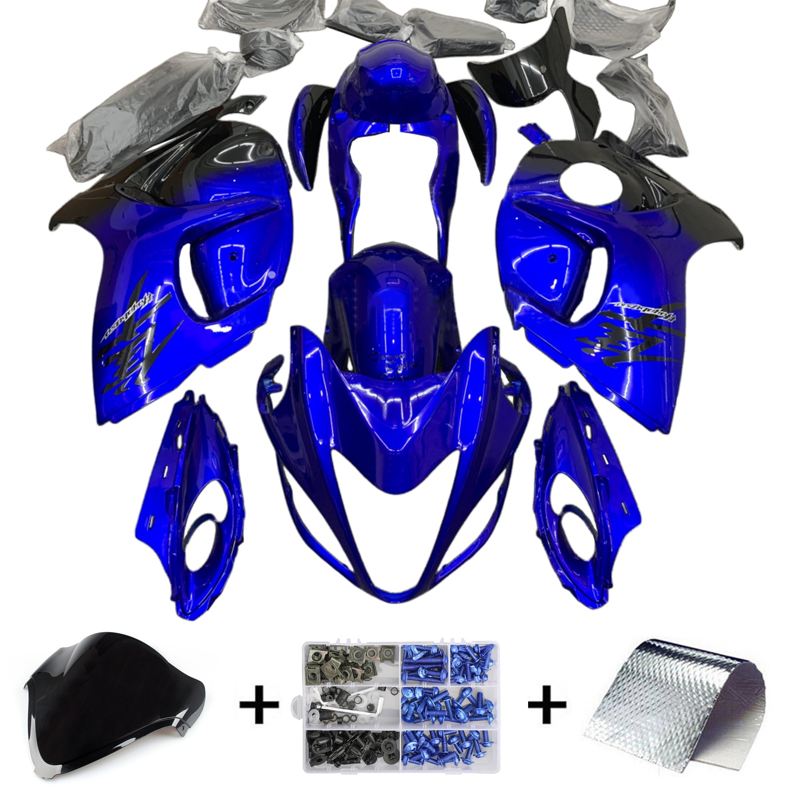 Amotopart 2008–2020 Suzuki Hayabusa GSX1300R Blue Style1 Verkleidungsset