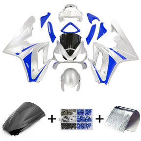 Amotopart 2006-2008 Kit carena Triumph Daytona 675 White&amp;Blue Style1