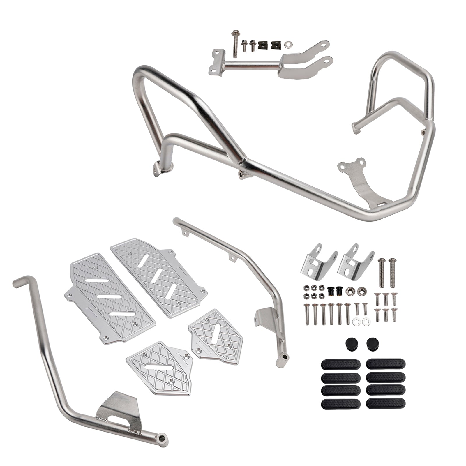 Honda Adv350 2022-2025 Upper Lower Kit Engine Guard Frame Crash Bar Silver