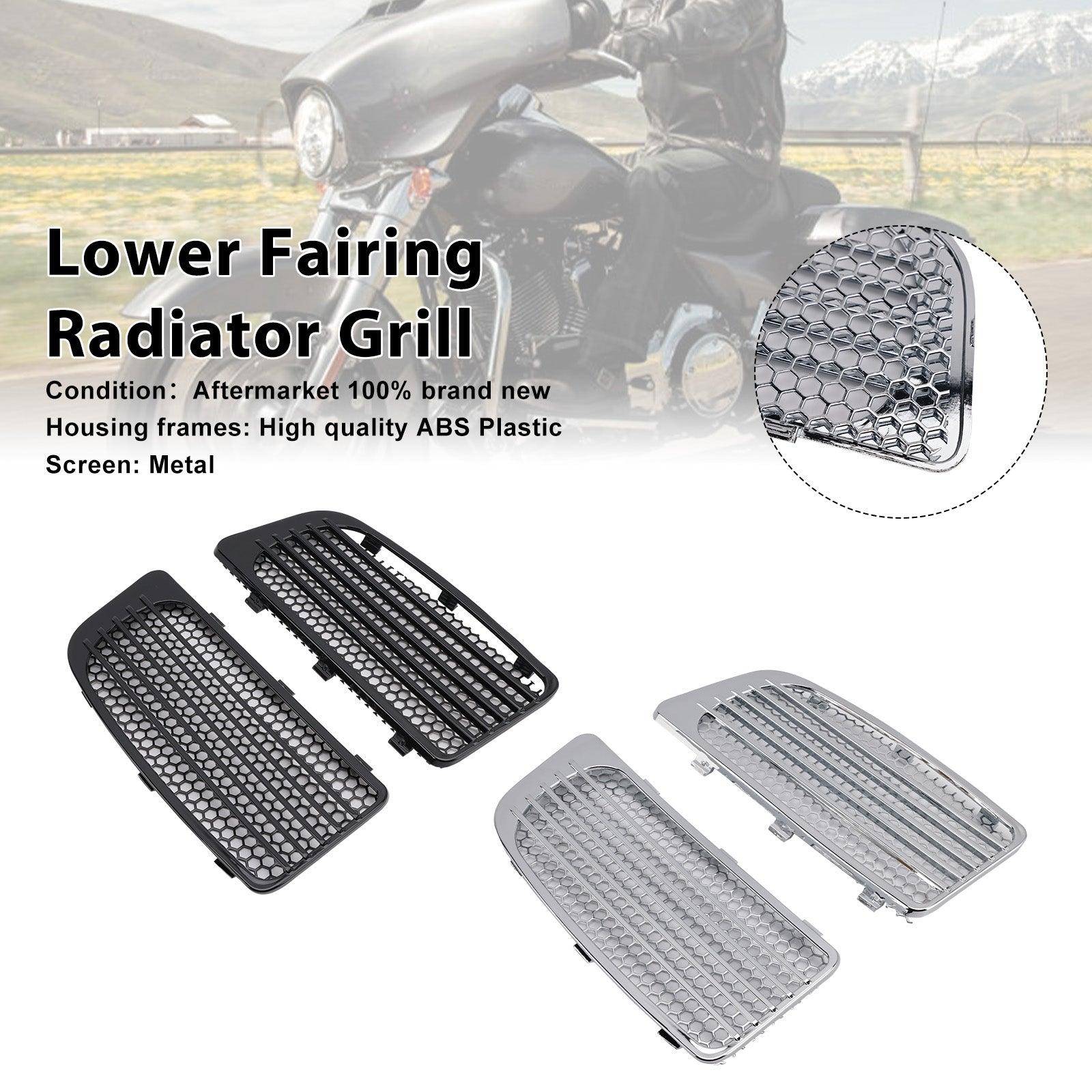 Road Glide King FLHR Special FLTRXS Lower Fairing Radiator Grill