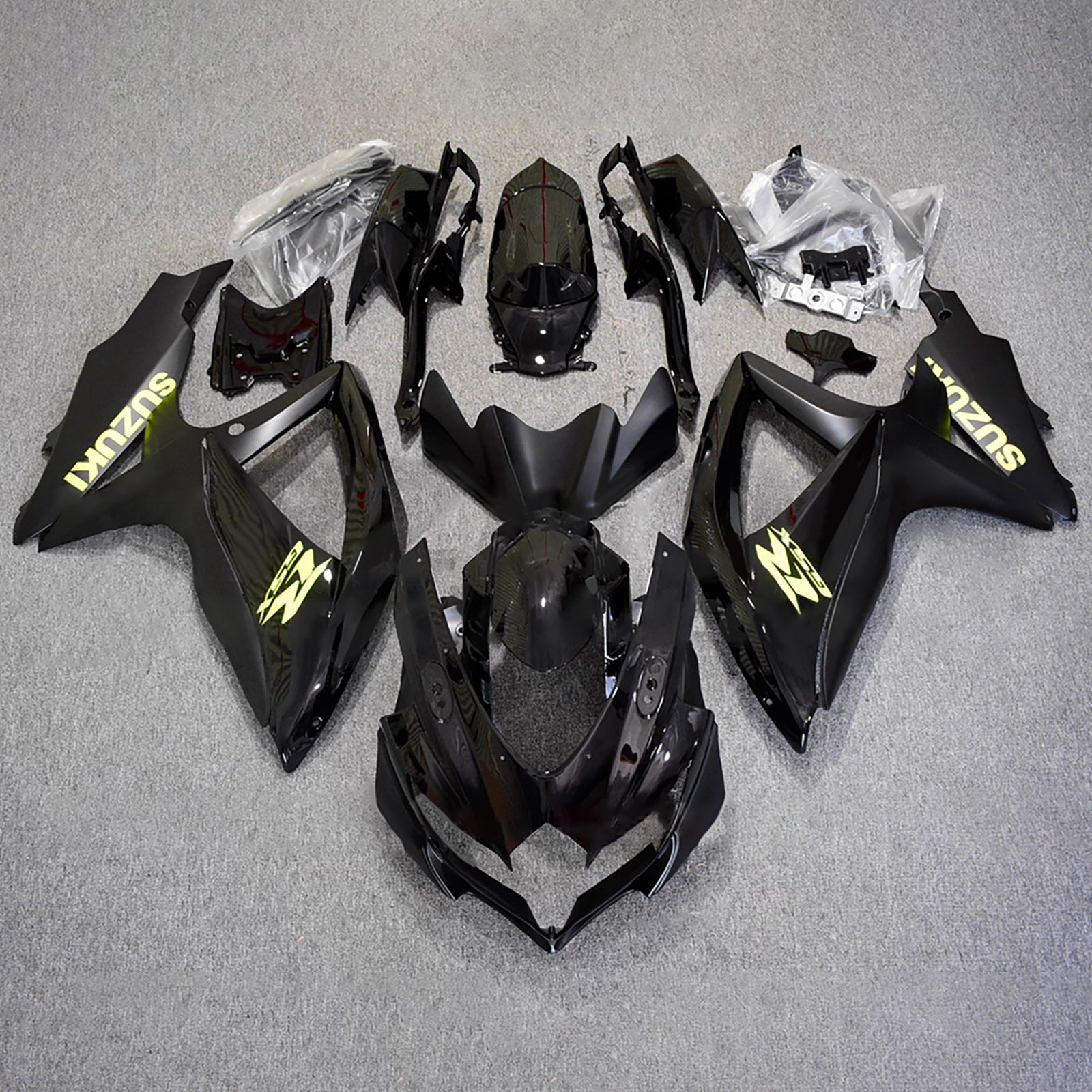 Amotopart 2008-2010 Suzuki GSXR 600/750 Black Yellow Fairing Kit