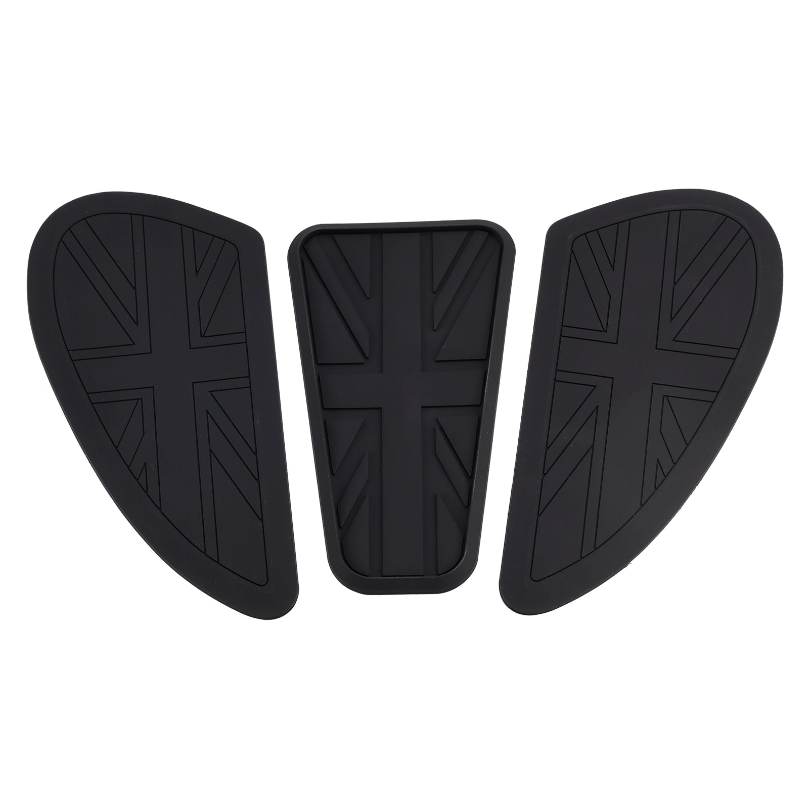 3x Fuel Petrol Tank Custom Knee Pads Union Jack For Bonneville T100 T120 Bobber