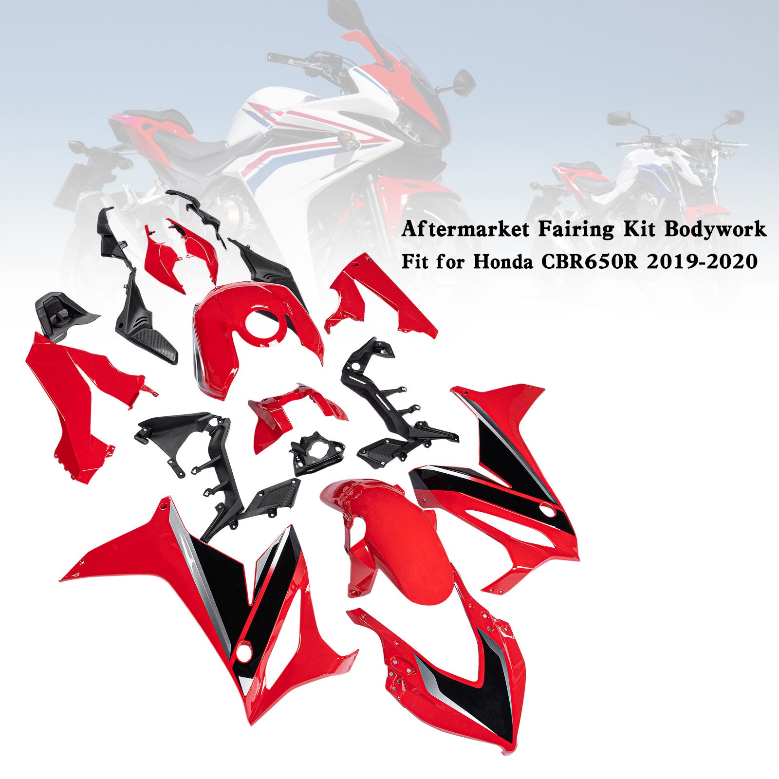 Amotopart 2019-2020 Honda CBR650R Verkleidungskit-Kollektion