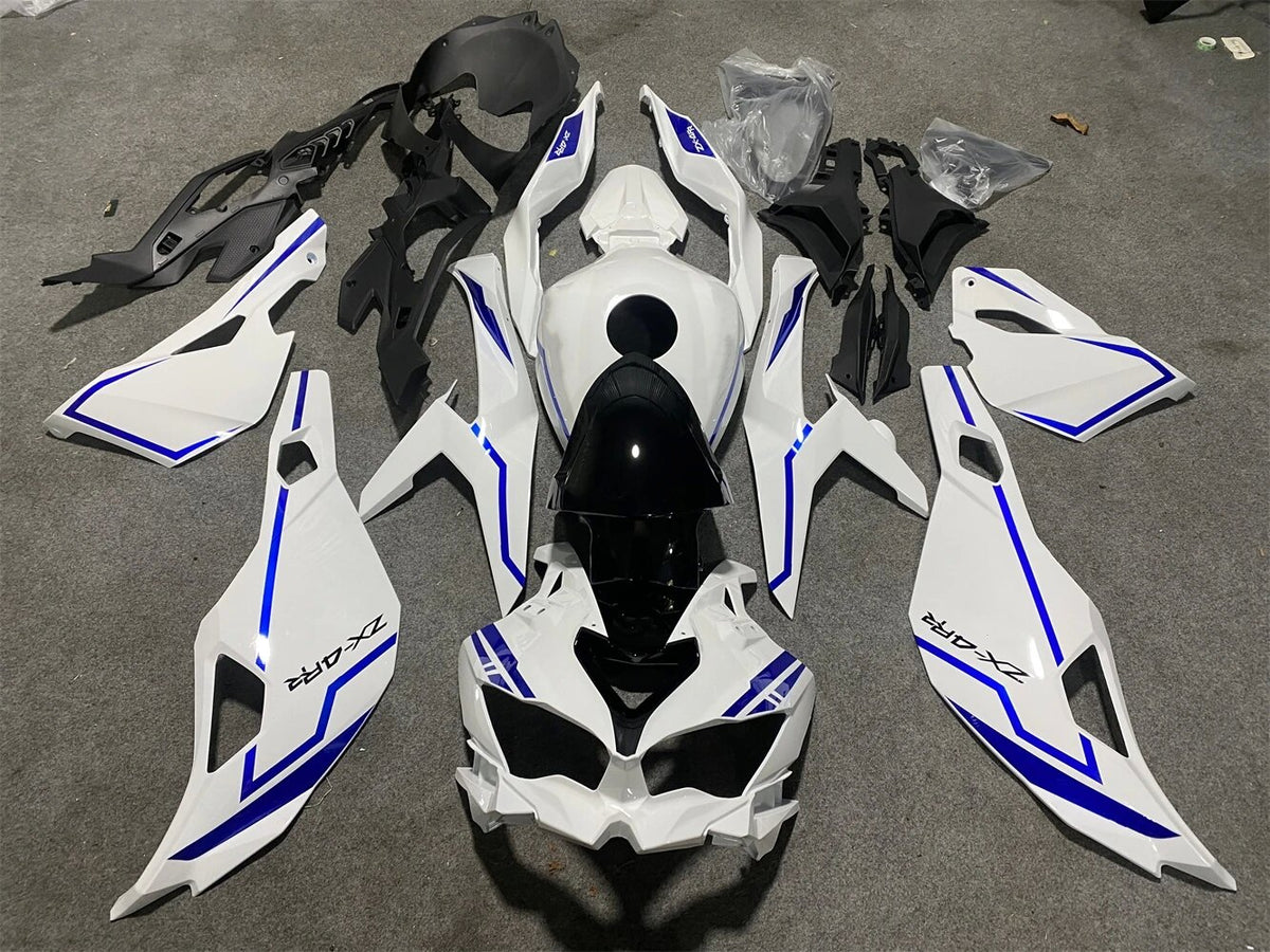 Amotopart 2019-2024 Kawasaki Ninja ZX25R ZX4R ZX4RR Kit de carenado blanco negro