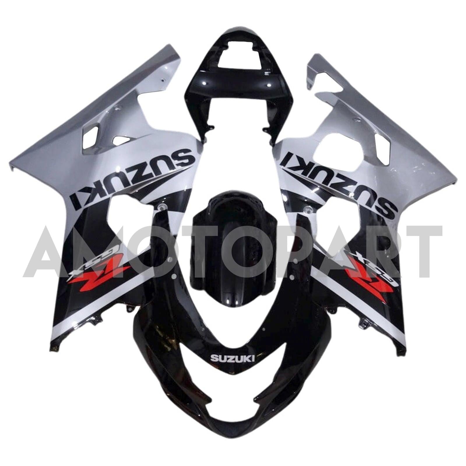 Amotopart 2004-2005 K4 GSXR 600/750 Suzuki Black & Grey Fairing Kit