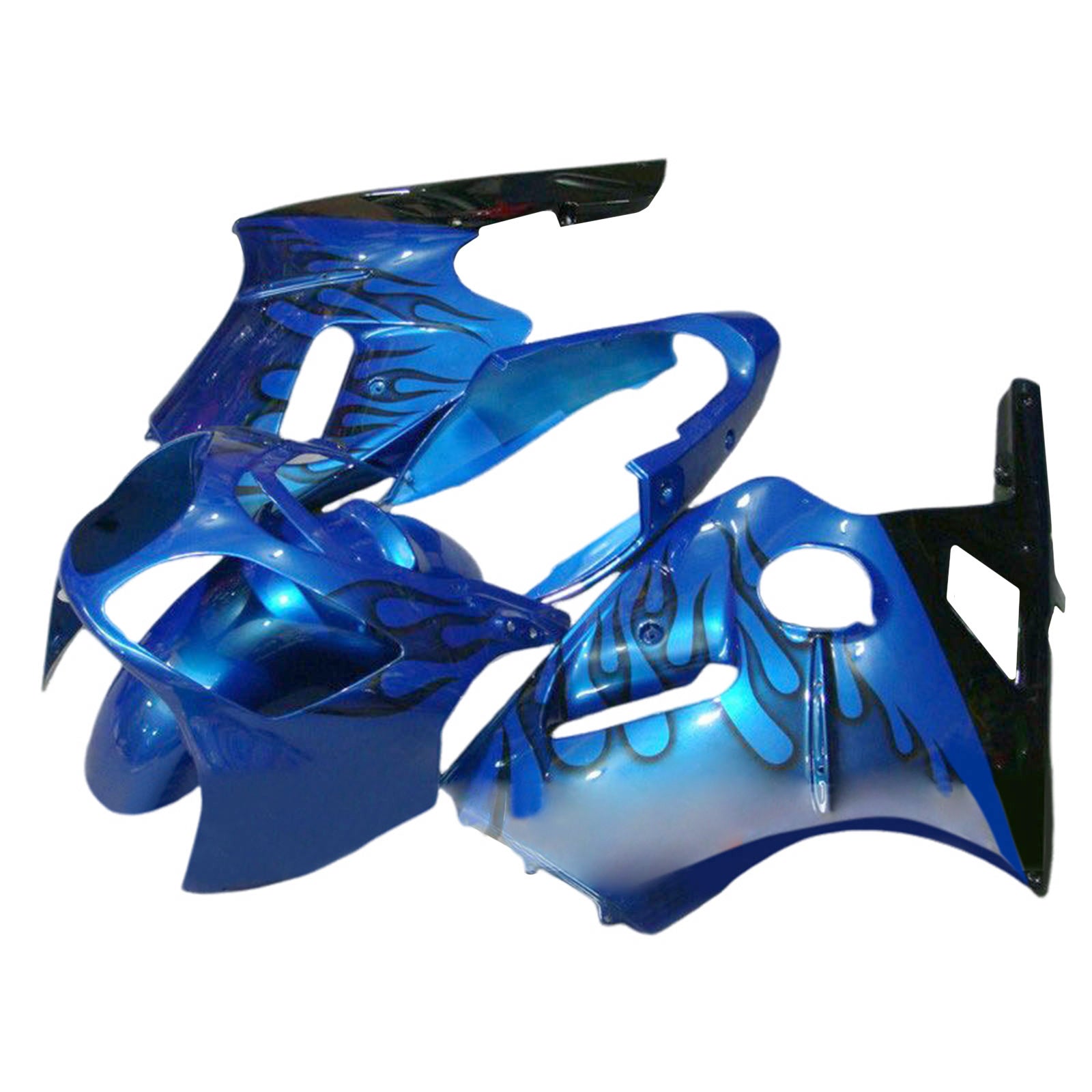 Amotopart 2000-2001 Kawasaki ZX12R Blue & Black Fairing Kit