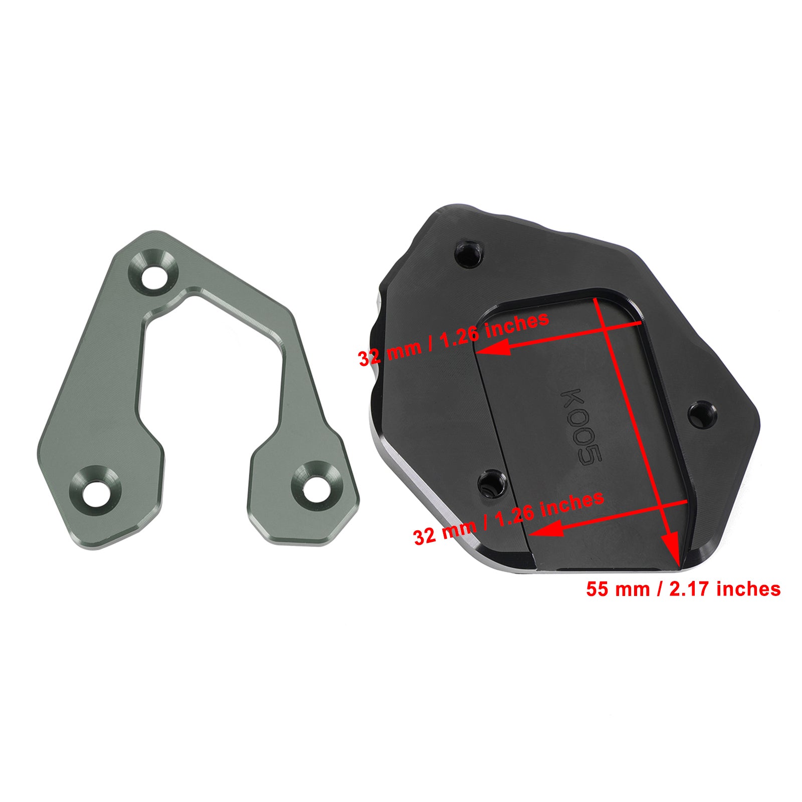 Kickstand Enlarge Plate Pad fit for Yamaha MT-09 MT 09 2021-2022