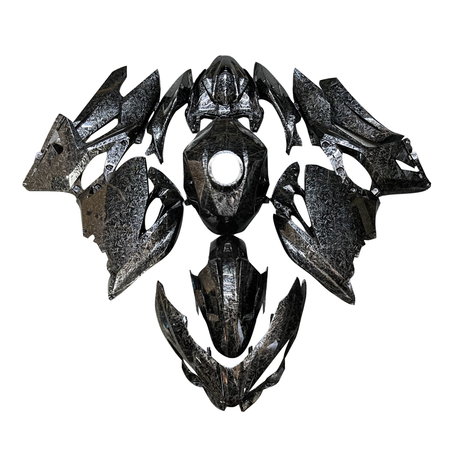 Amotopart 2018-2024 Kawasaki EX400 Ninja400 Forged Carbon Fiber Pattern Fairing Kit