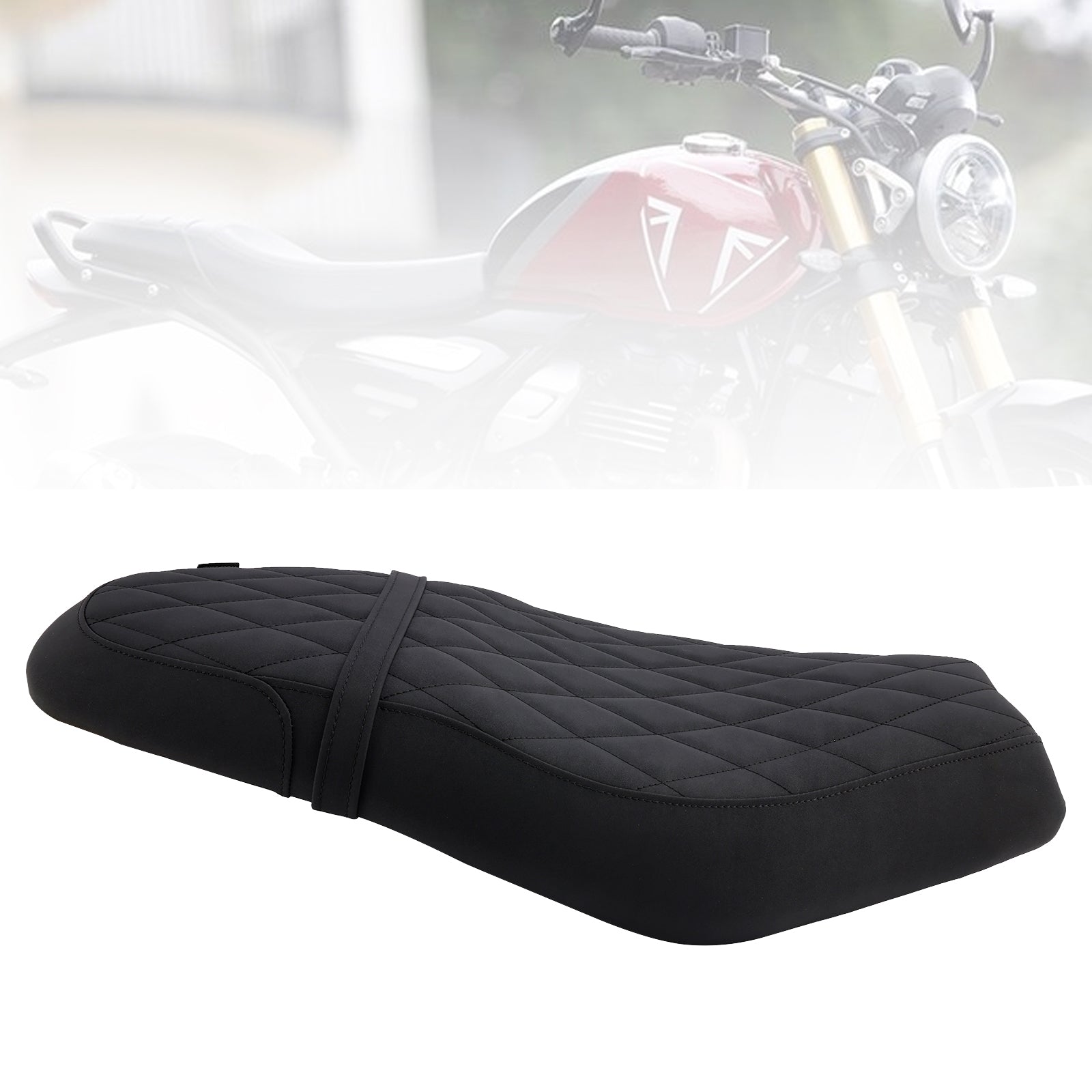 24+ Speed ​​Scrambler 400 X Komplett gepolsterter Fahrer-Beifahrersitz Schwarz Schwarz