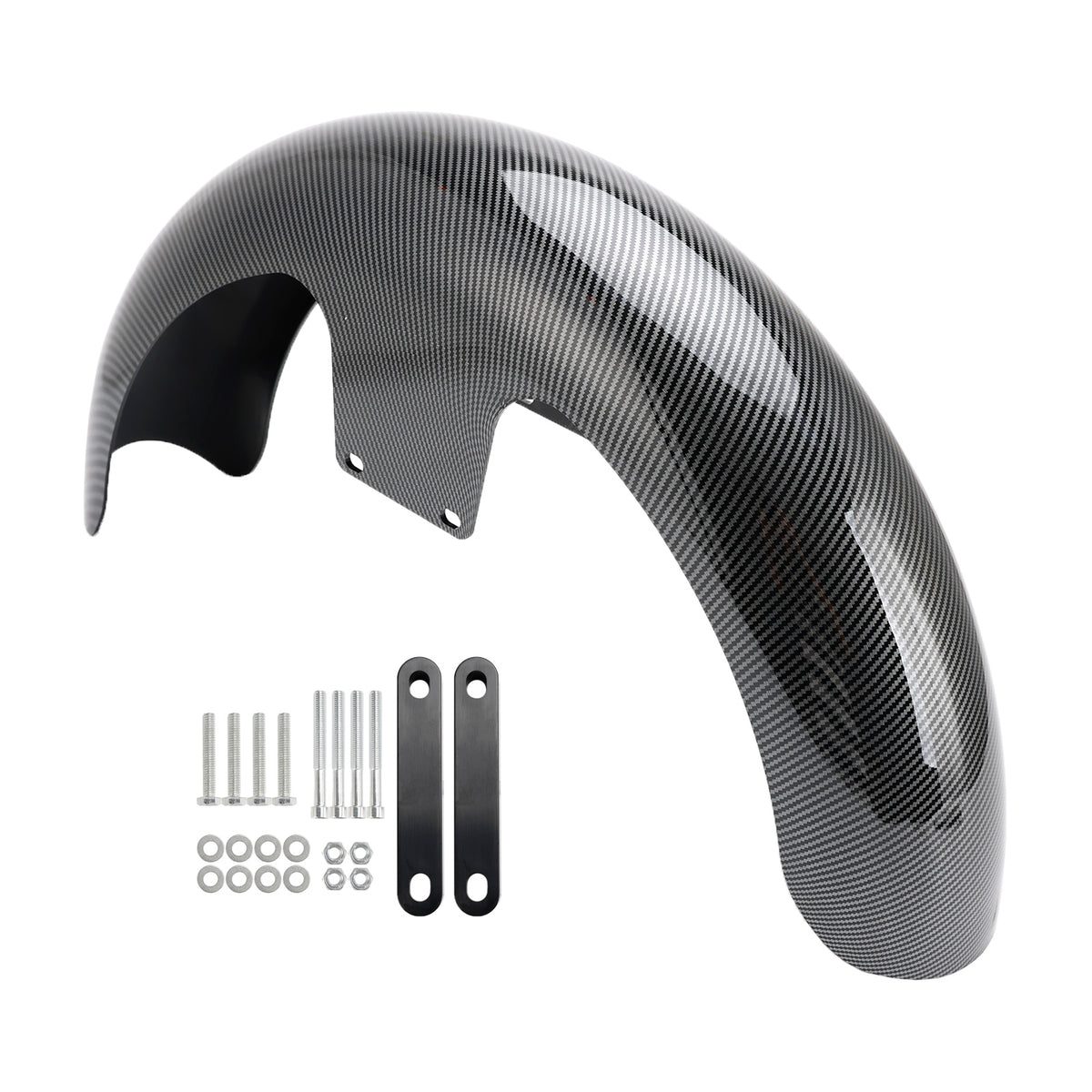 Parafango anteriore per moto da 53,3 cm, in fibra di carbonio, per modelli Harley Touring 1997-2013, Road King, Road Glide, Electra Glide, Street Glide