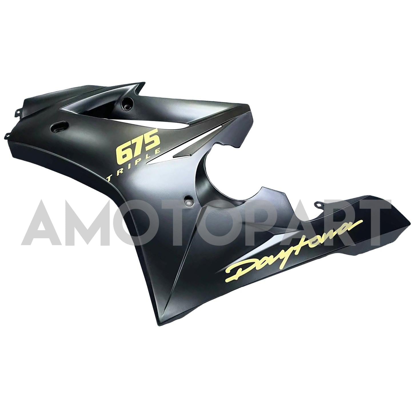 Amotopart 2009-2012 Triumph Daytona 675 Gloss Black Gold Fairing Kit