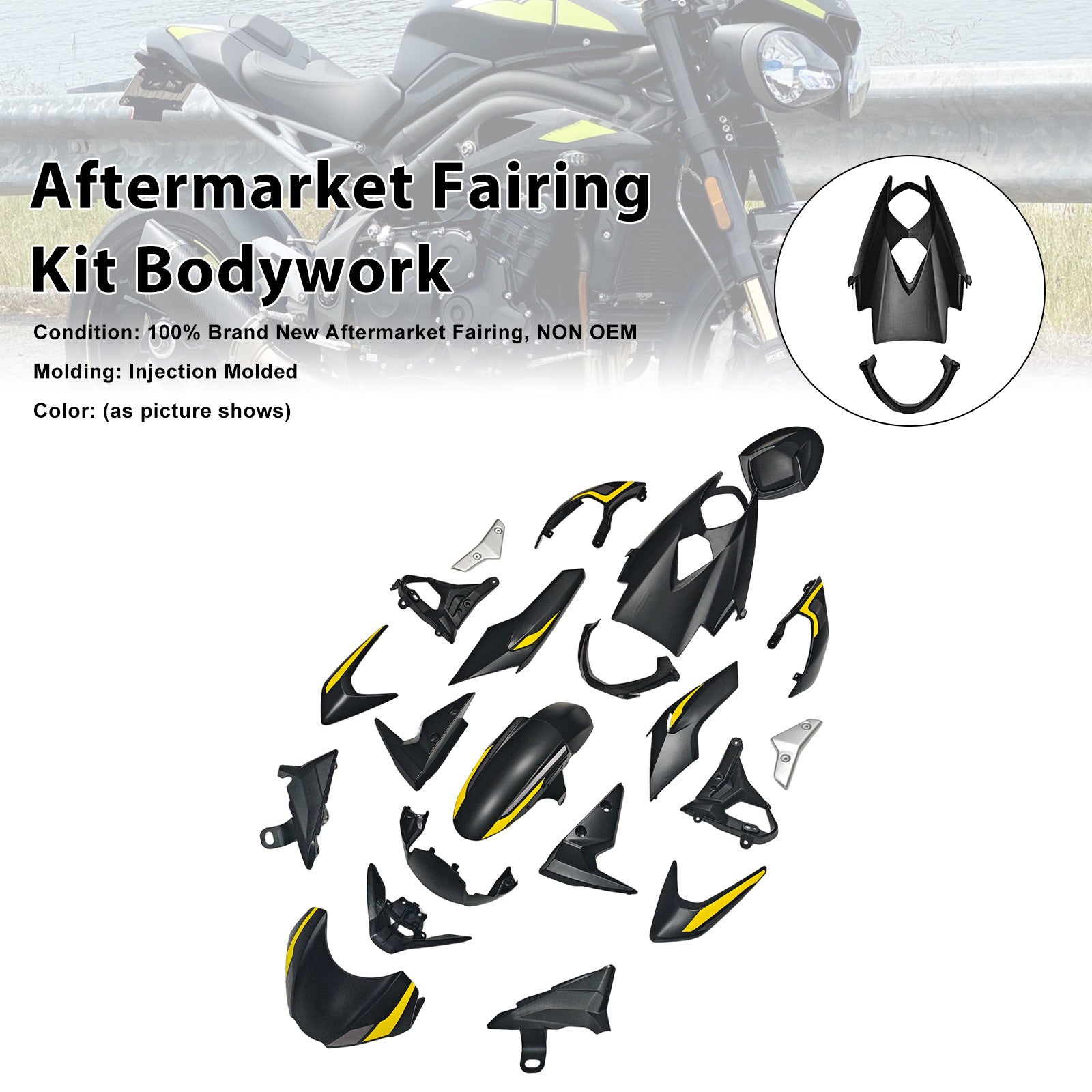 Amotopart 2020-2022 Collection de kits de carénage Triumph Street Triple 765 R/RS
