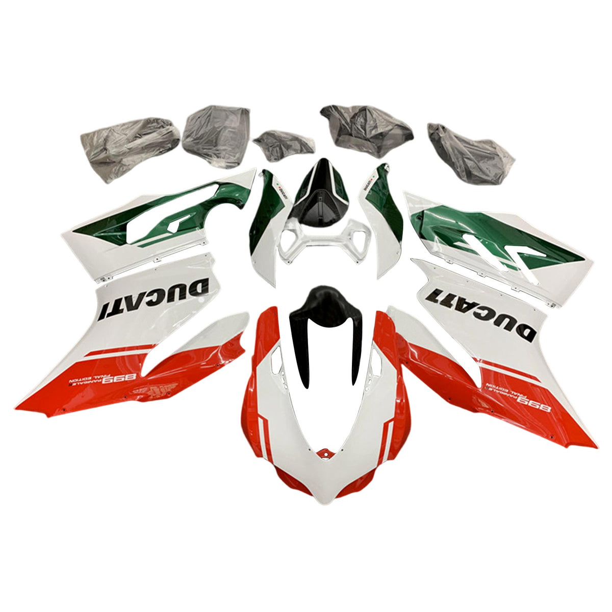 Amotopart 2012-2015 Ducati 1199 899 Red&GreenFairing Kit