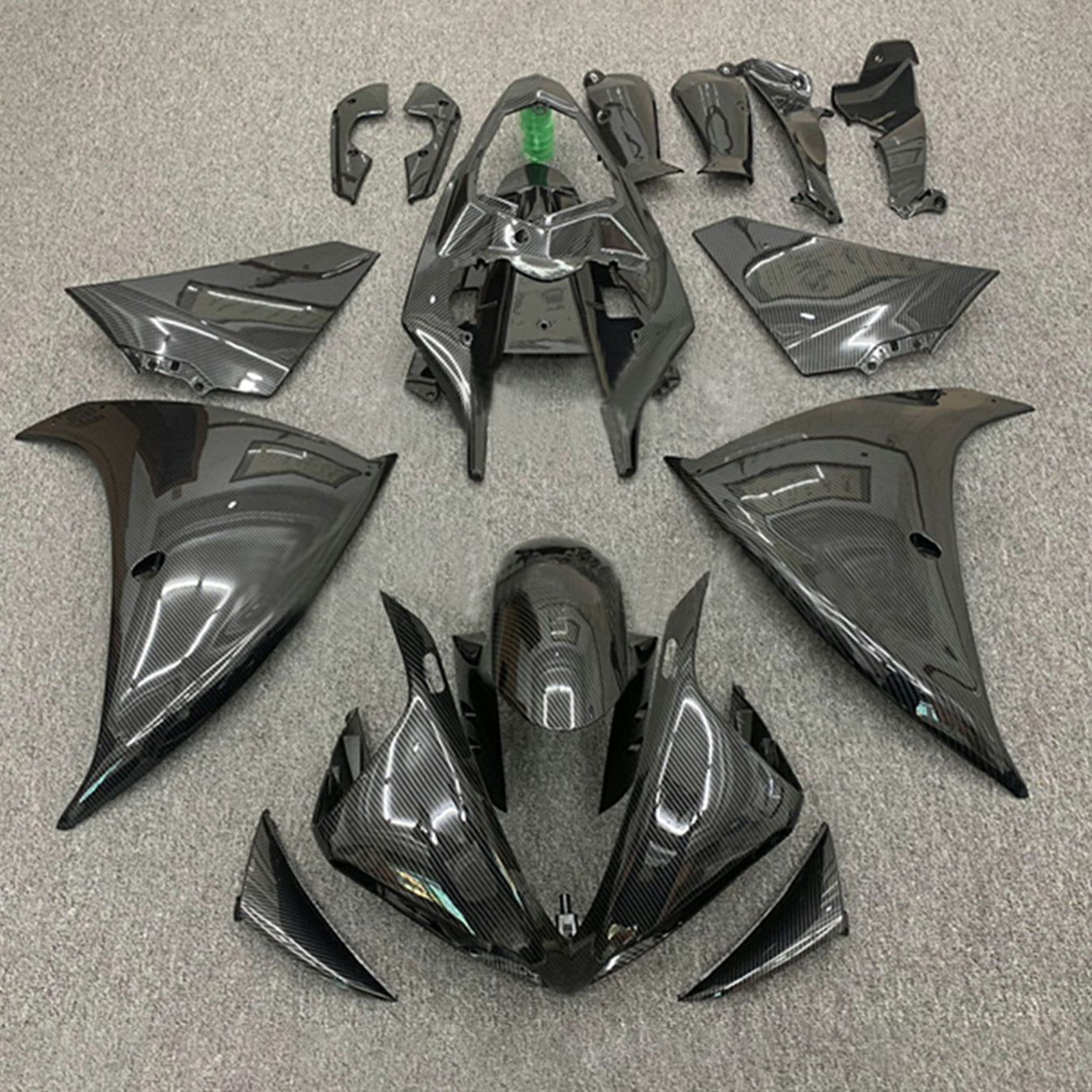 Amotopart 2009-2011 Yamaha YZF 1000 R1 Carbon Fiber Black Fairing Kit