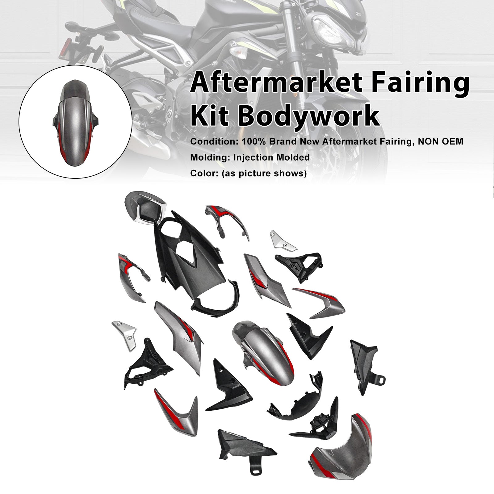 Amotopart 2020-2022 Collection de kits de carénage Triumph Street Triple 765 R/RS