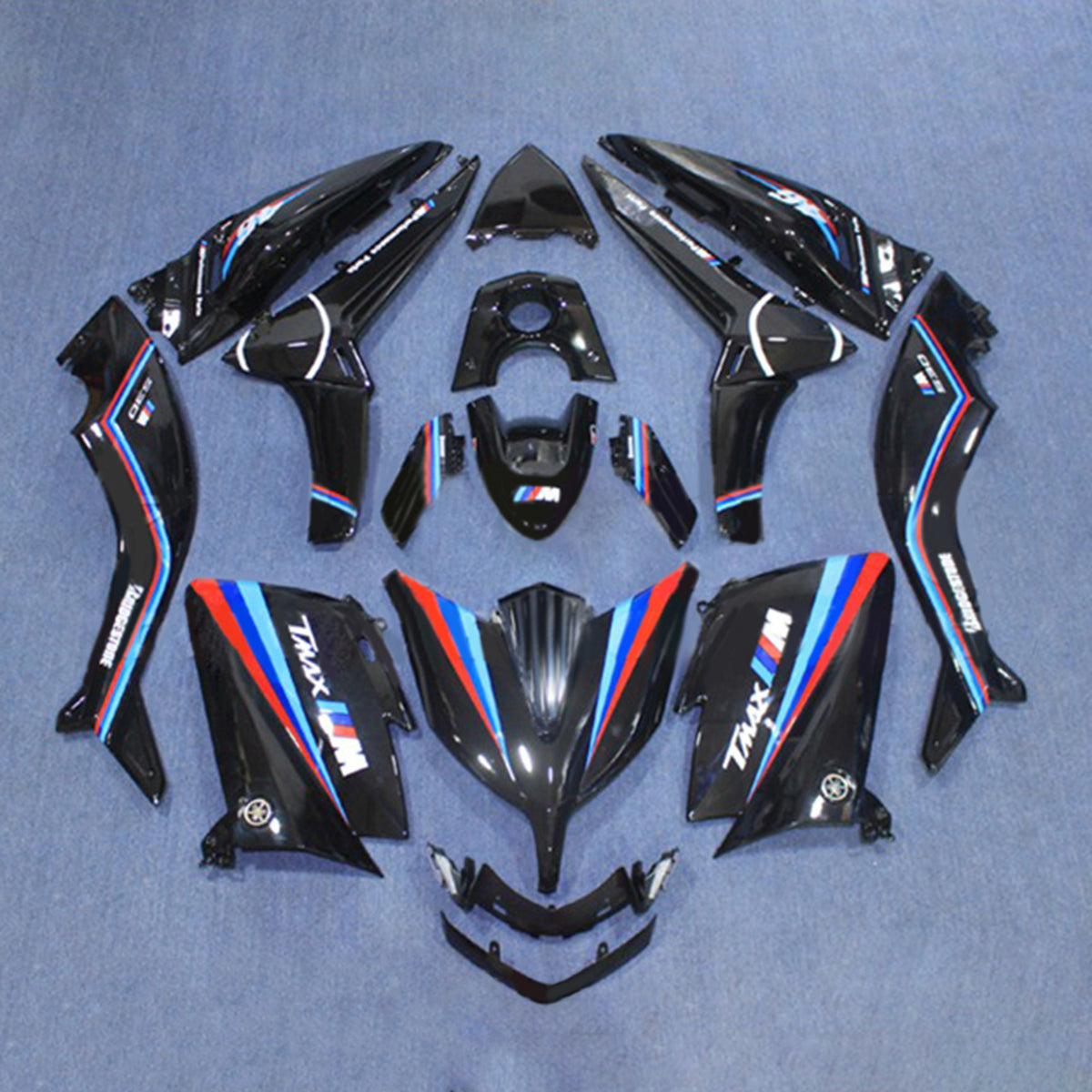 Amotopart 2015-2016 Yamaha T-Max TMAX530 Fairing Black&Blue Kit