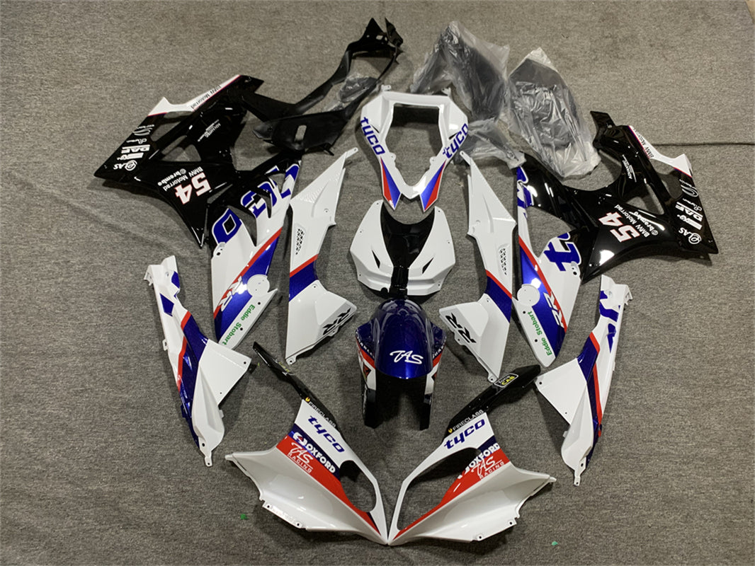 Amotopart BMW S1000RR 2009-2014 Kit de carenado azul y blanco Style1