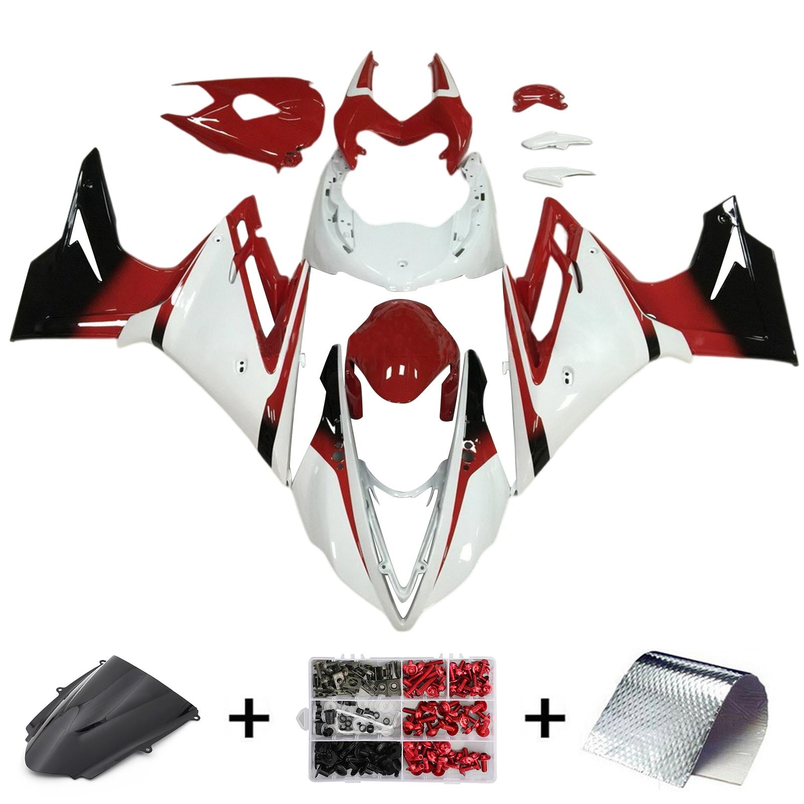 Amotopart Triumph Daytona 675 2013-2017 Red&White Style5 Fairing Kit