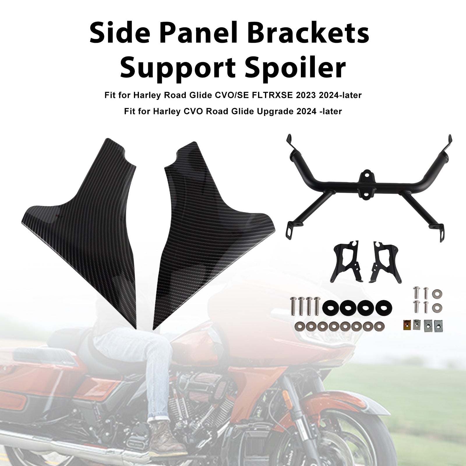 23-25 CVO 121 117 Road Glide FLTRXSESide Panel Brackets Support Spoiler