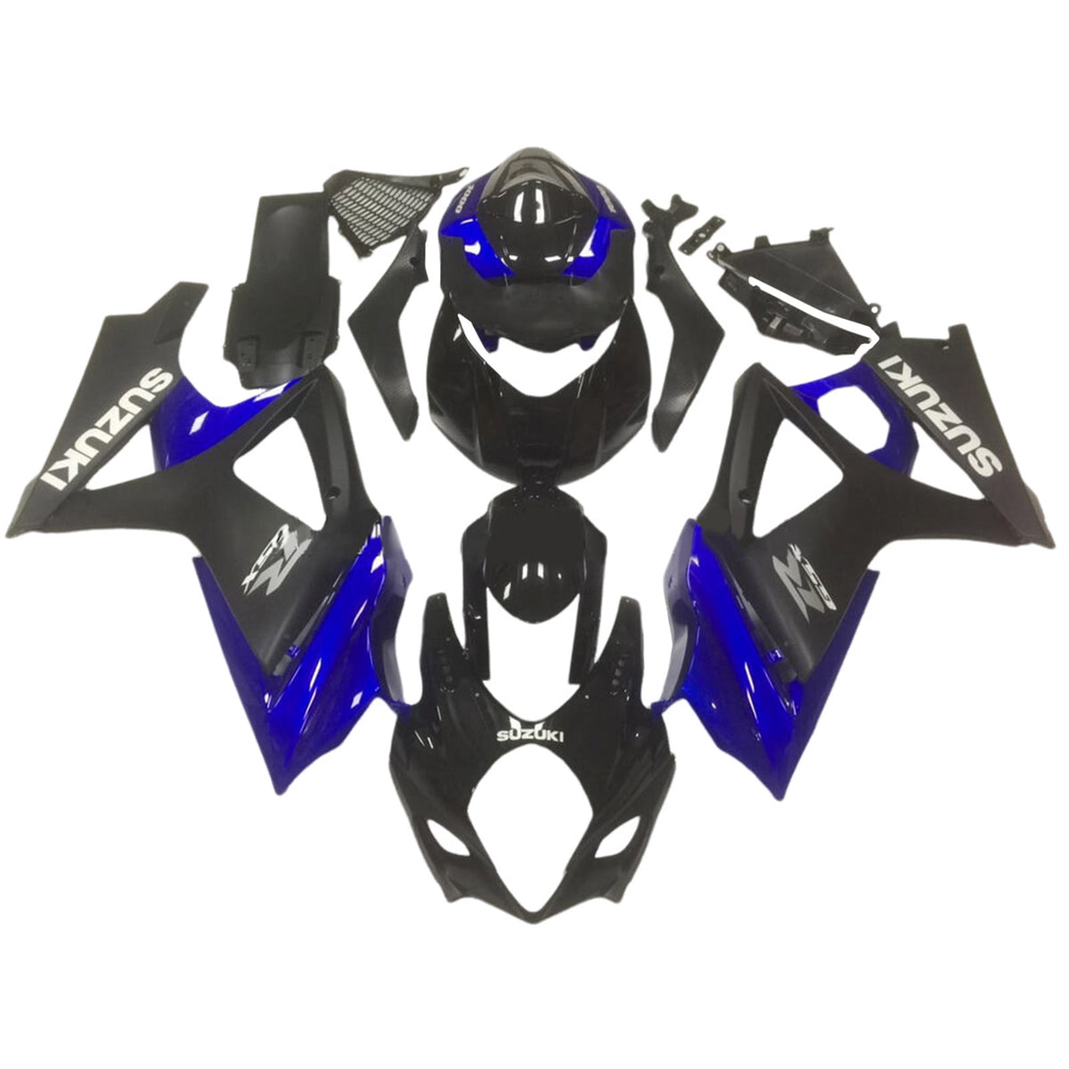 Amotopart 2007-2008 K7 GSXR1000 Suzuki Bleu et Noir Style1 Kit de carénage