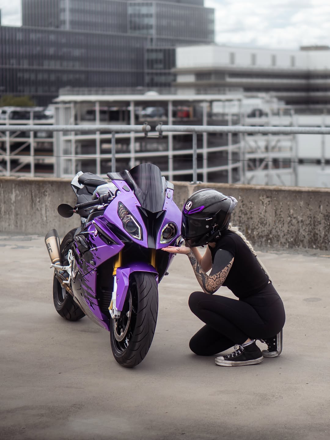 Amotopart 2017-2018 BMW S1000RR Purple Black Fairing Kit