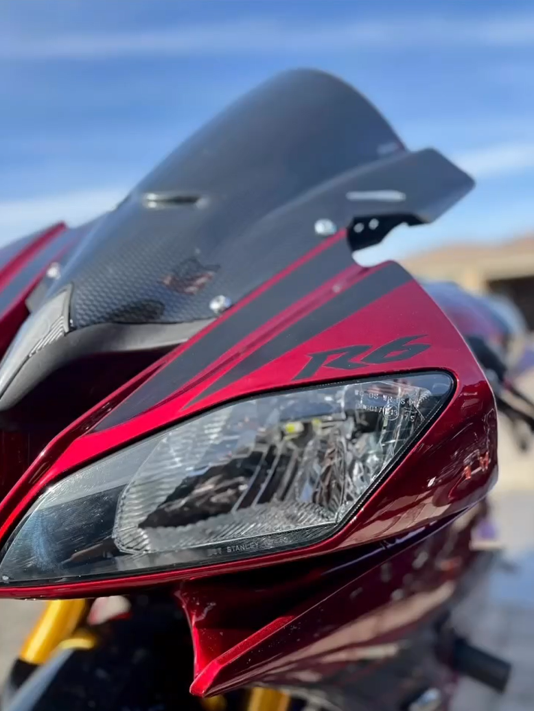 Amotopart 2008-2016 Yamaha YZF 600 R6 Gloss Red Black Fairing Kit