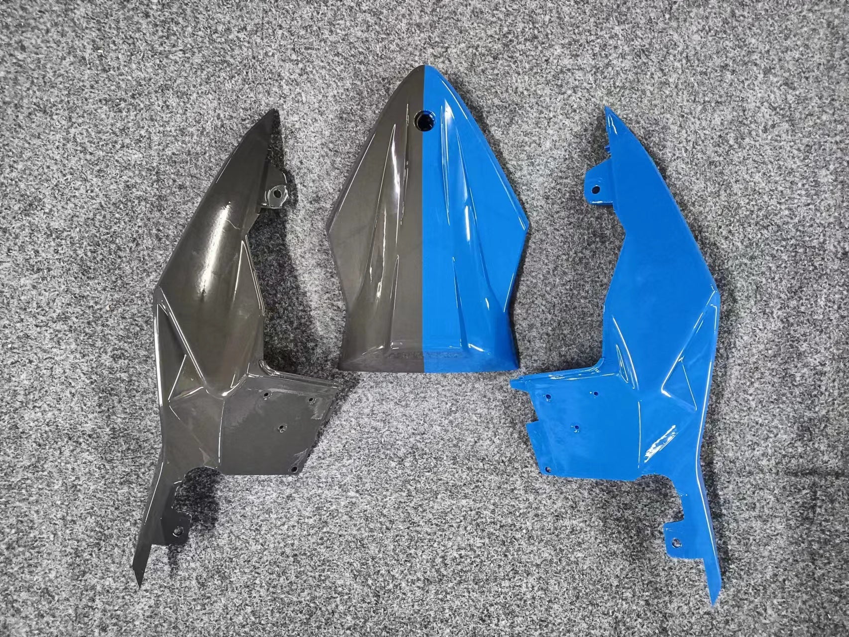 Amotopart 2017-2018 BMW S1000RR Nardo Kit de carénage gris et bleu