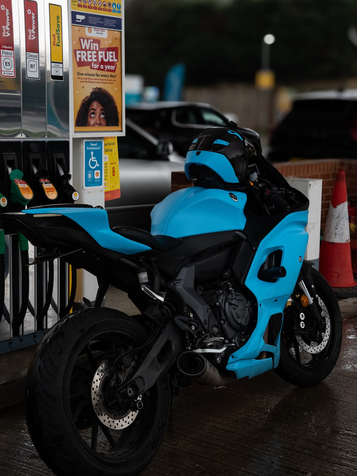 Amotopart 2021-2025 Yamaha YZF-R7 Matte Blue Black Fairing Kit