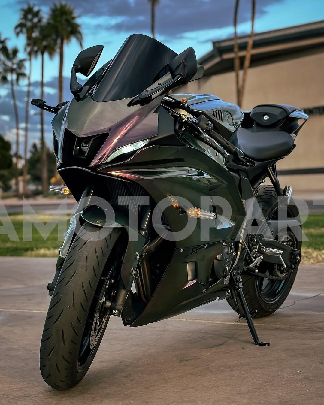 Amotopart 2021-2025 Yamaha YZF-R7 Gradient Green Purple Fairing Kit