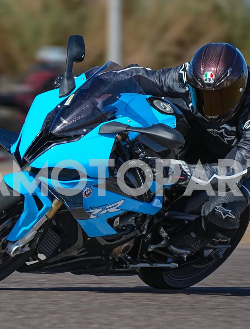 Amotopart 2019–2022 BMW S1000RR Carbon Fiber Patterns Blue Verkleidungsset